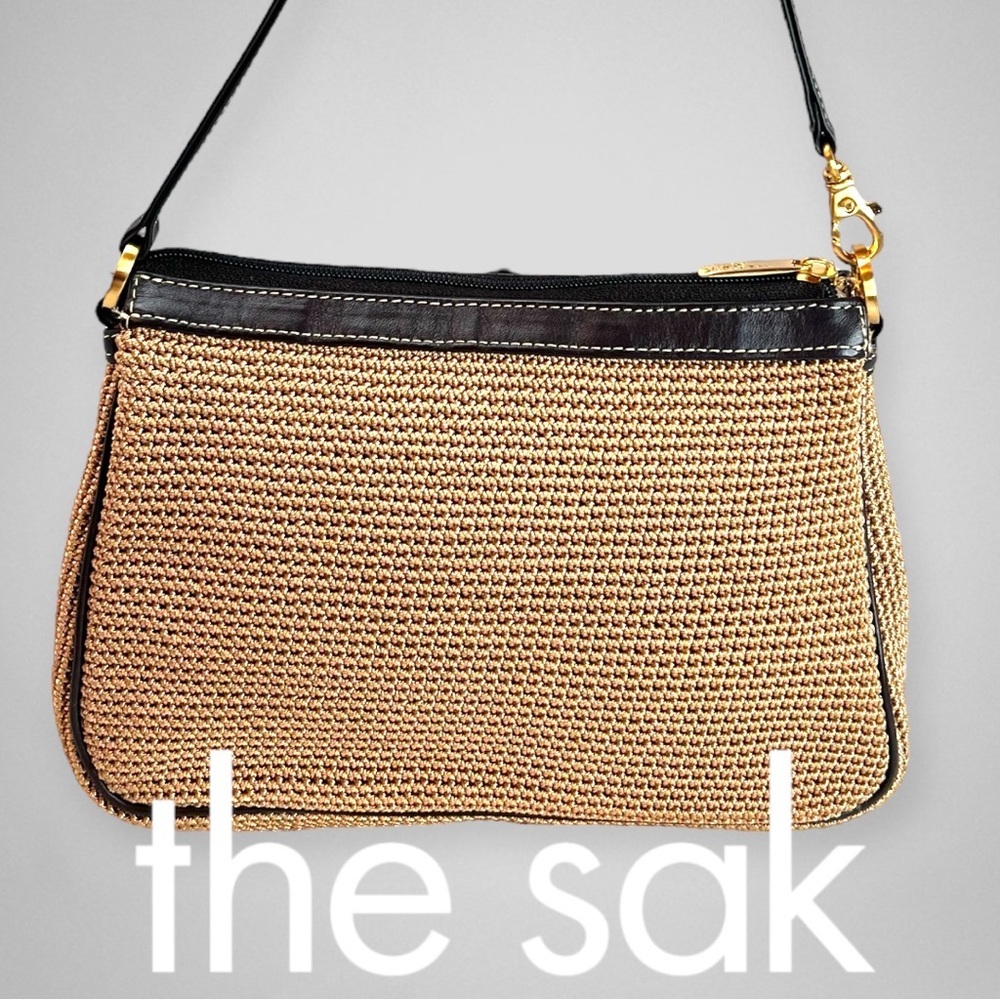 THE SAK Woven Gold Purse NWOT